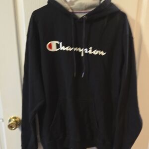 Champion Men's Navy Hoodie